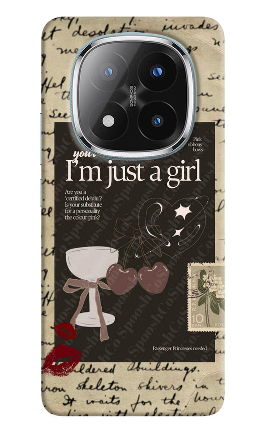 I am just a girl Redmi Note 14 Pro Plus 5G Back Cover