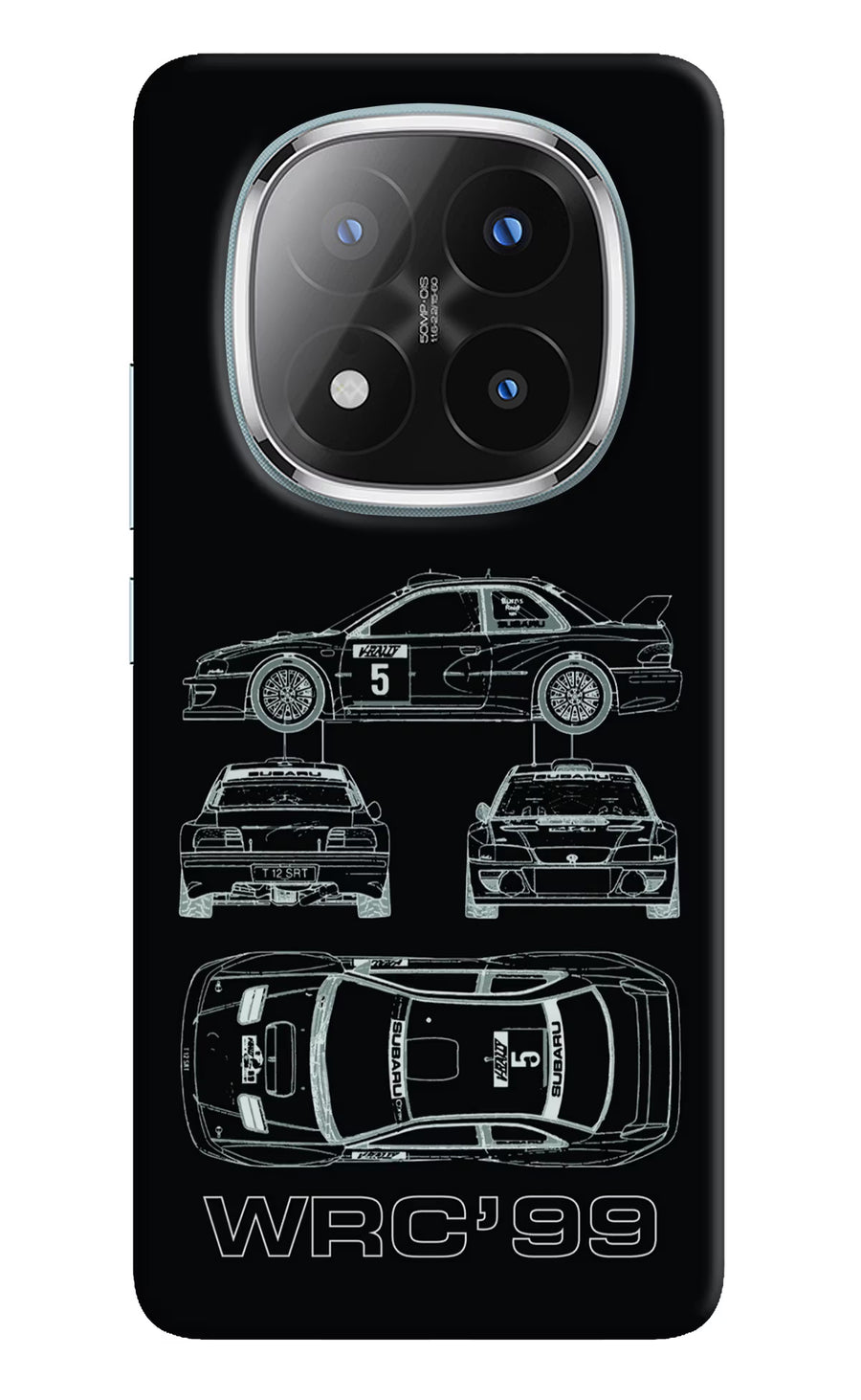 WRC'99 Redmi Note 14 Pro Plus 5G Back Cover, Hard case