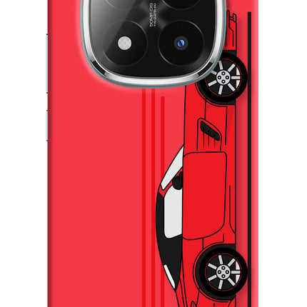 Red Velocity Redmi Note 14 Pro Plus 5G Hard Case Back Cover by Casekaro