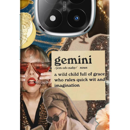 Gemini Zodiac Redmi Note 14 Pro Plus 5G Hard Case Back Cover by Casekaro