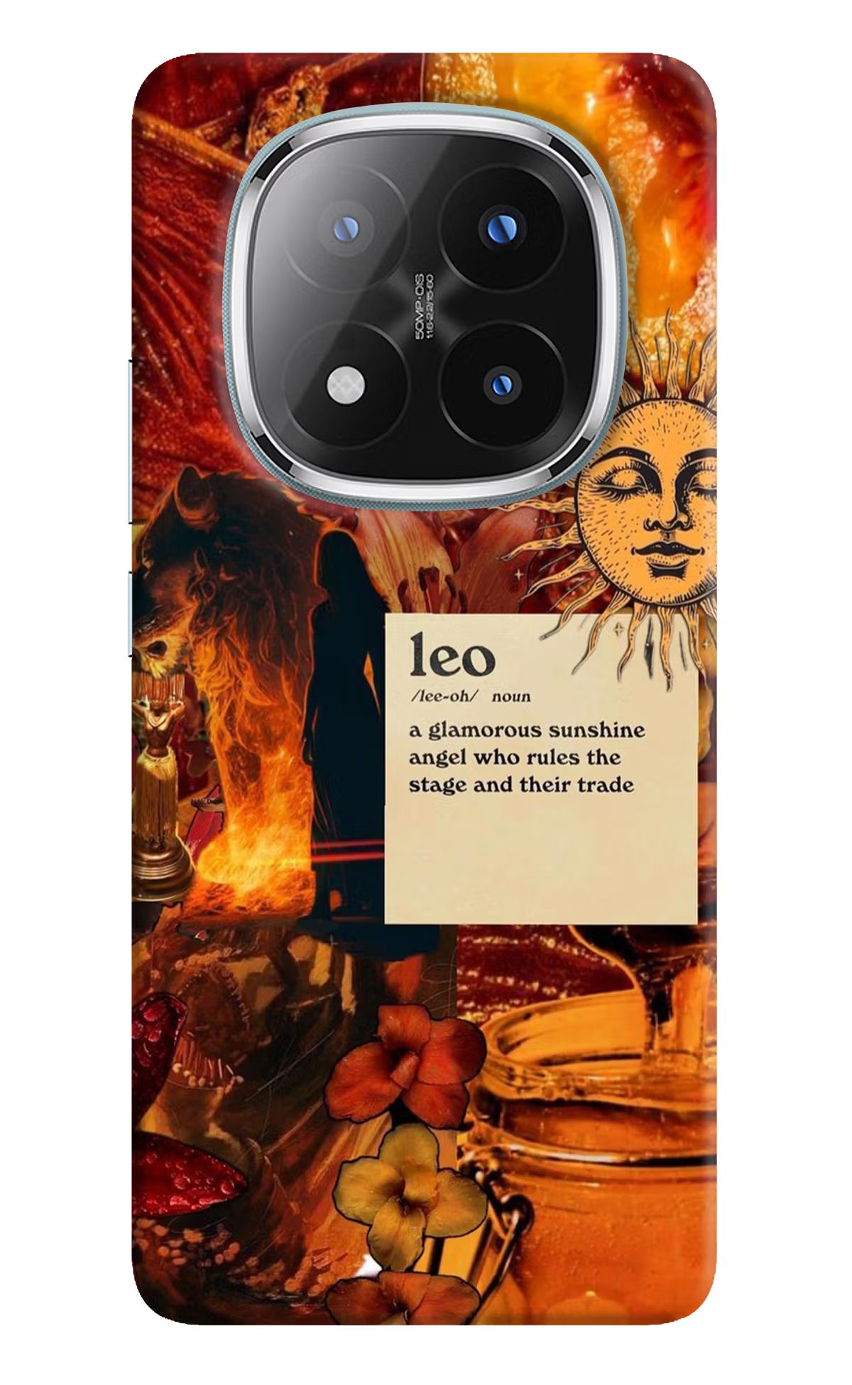 Leo Zodiac Redmi Note 14 Pro Plus 5G Hard Case Back Cover by Casekaro