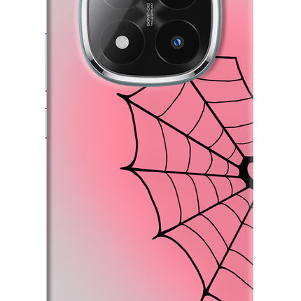 Pink Web Redmi Note 14 Pro Plus 5G Hard Case Back Cover by Casekaro