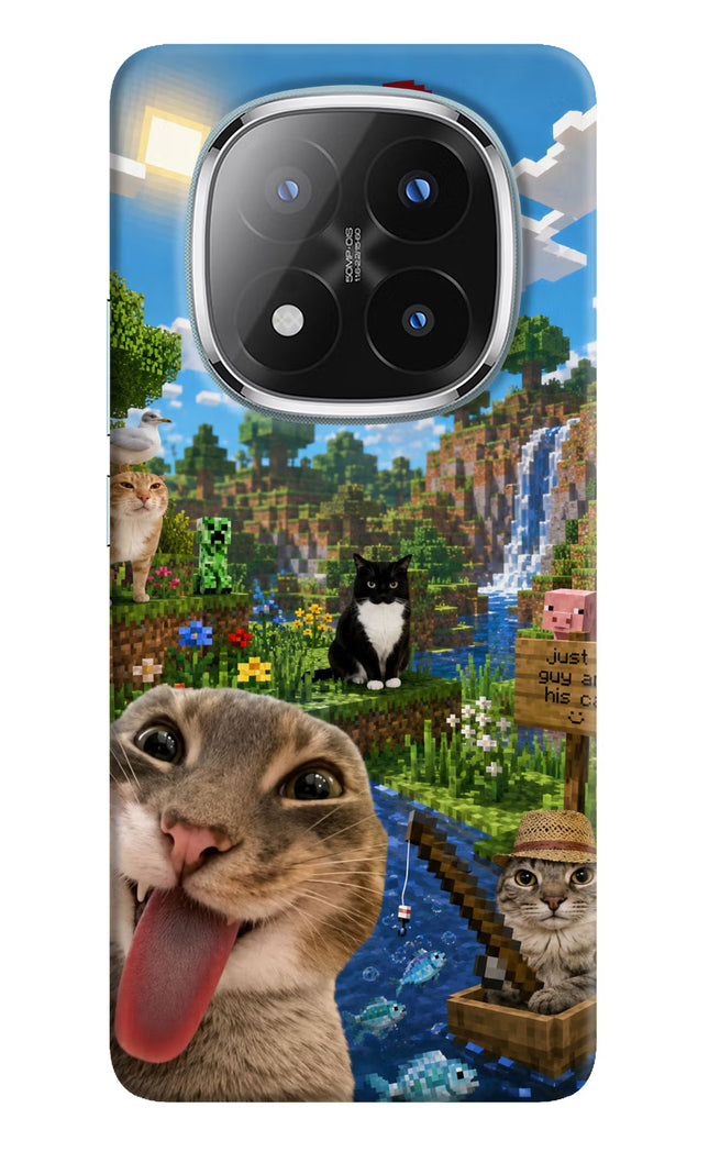 Minecraft Cat Chaos Redmi Note 14 Pro Plus 5G Hard Case Back Cover by Casekaro