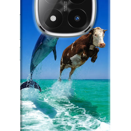 Dolphin vs Cow Redmi Note 14 Pro Plus 5G Hard Case Back Cover by Casekaro