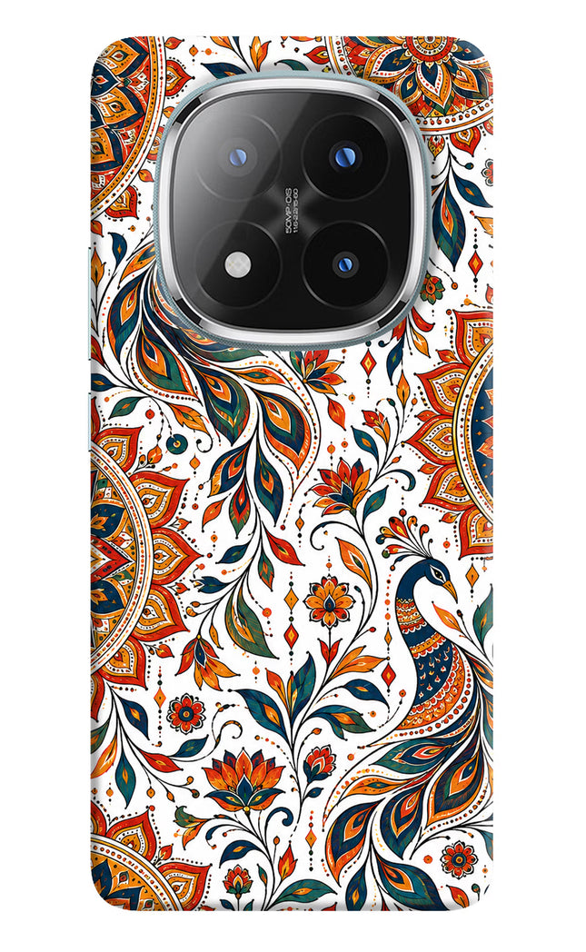 White Mayura Redmi Note 14 Pro Plus 5G Hard Case Back Cover by Casekaro