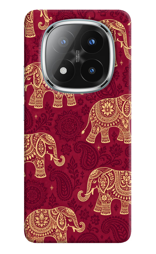 Maroon Elephant Redmi Note 14 Pro Plus 5G Hard Case Back Cover by Casekaro