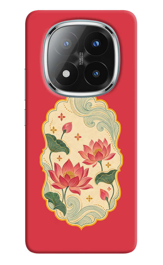 Pink Lotus Redmi Note 14 Pro Plus 5G Hard Case Back Cover by Casekaro