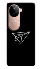 Paper Plane White Vivo V40e 5G Back Cover