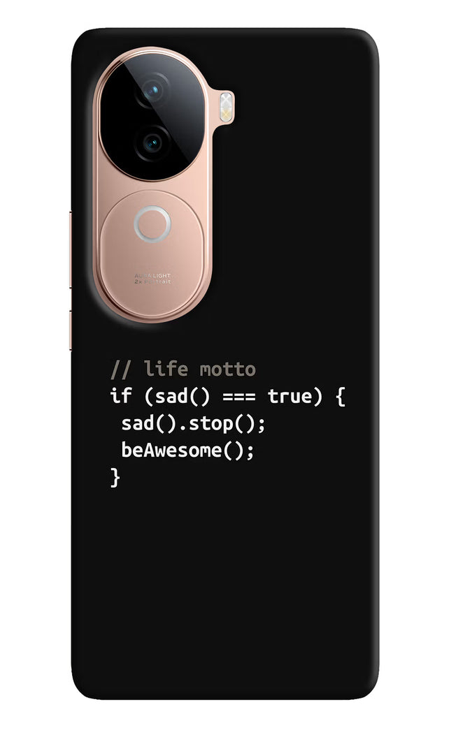 Life Motto Code Vivo V40e 5G Back Cover