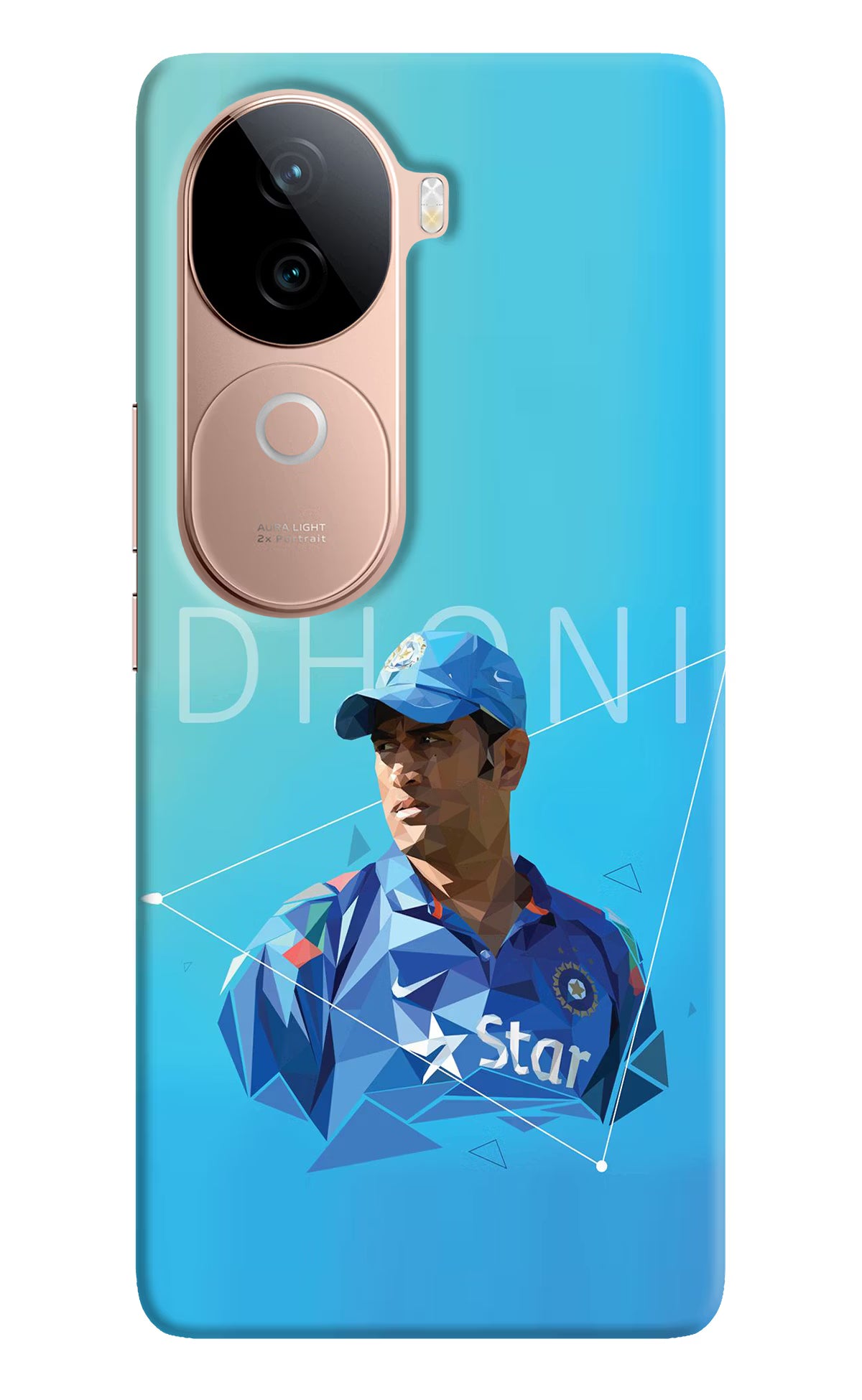 Dhoni Artwork Vivo V40e 5G Back Cover