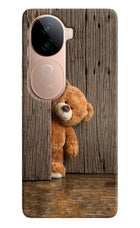 Teddy Wooden Vivo V40e 5G Hard Case Back Cover by Casekaro