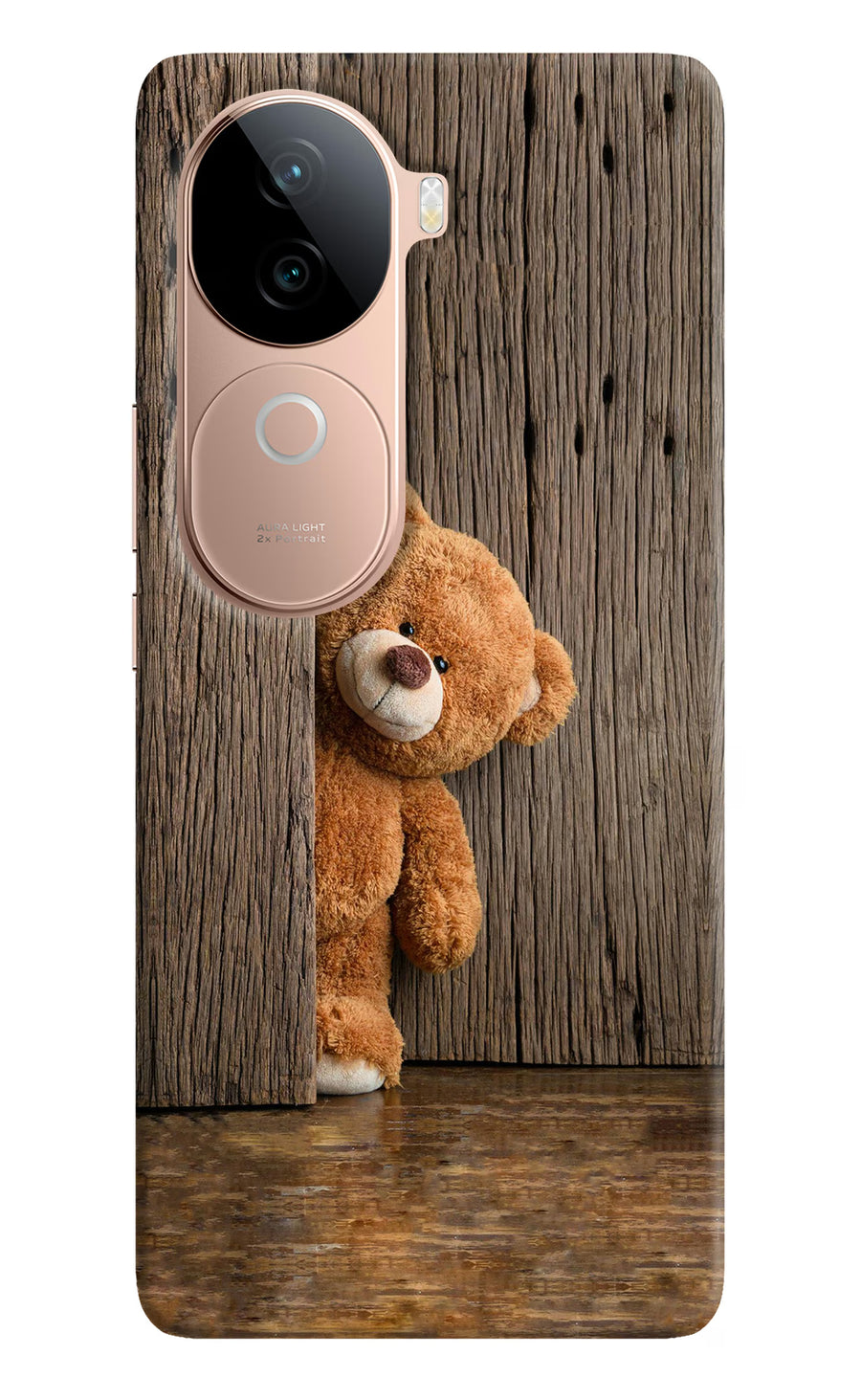 Teddy Wooden Vivo V40e 5G Back Cover, Hard case