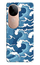 Blue Waves Vivo V40e 5G Hard Case Back Cover by Casekaro