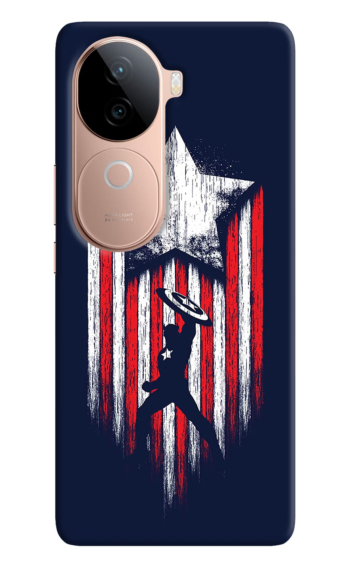 Captain America Marvel Art Vivo V40e 5G Back Cover