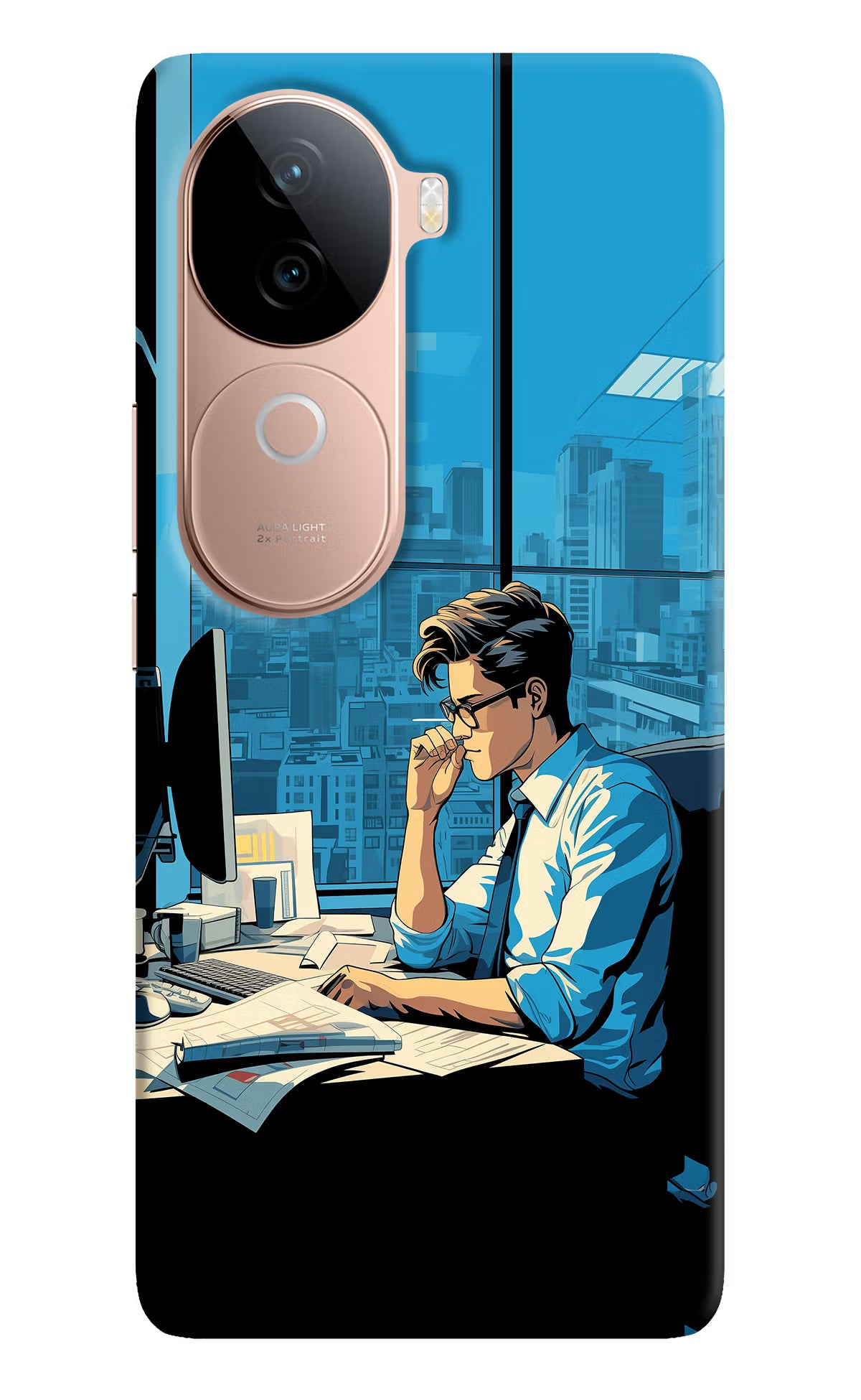 Focused Hustler (AI Generated) Vivo V40e 5G Back Cover