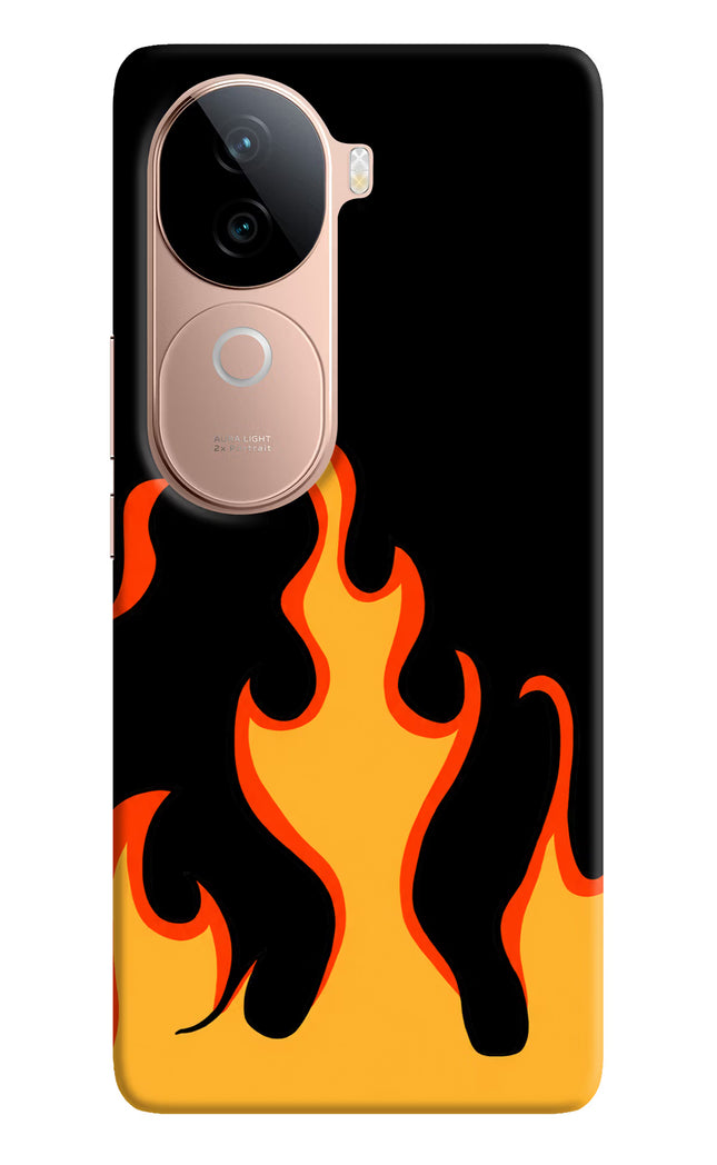 Fired Up – Black Vivo V40e 5G Hard Case Back Cover by Casekaro