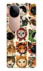 Cool Cat Vivo V40e 5G Hard Case Back Cover by Casekaro
