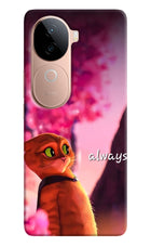 Always Cat Vivo V40e 5G Hard Case Back Cover by Casekaro