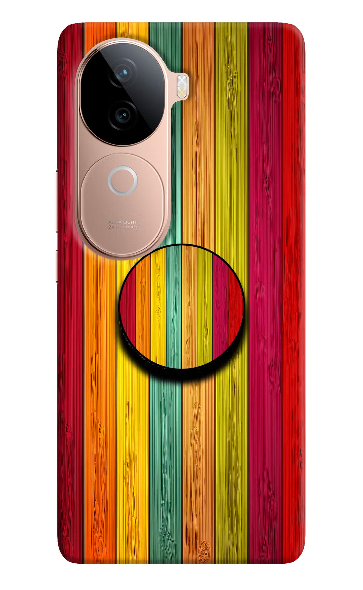 Multicolor Wooden Vivo V40e 5G Pop Case
