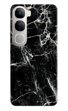 Black Marble Texture Vivo Y300 5G Hard Case Back Cover by Casekaro