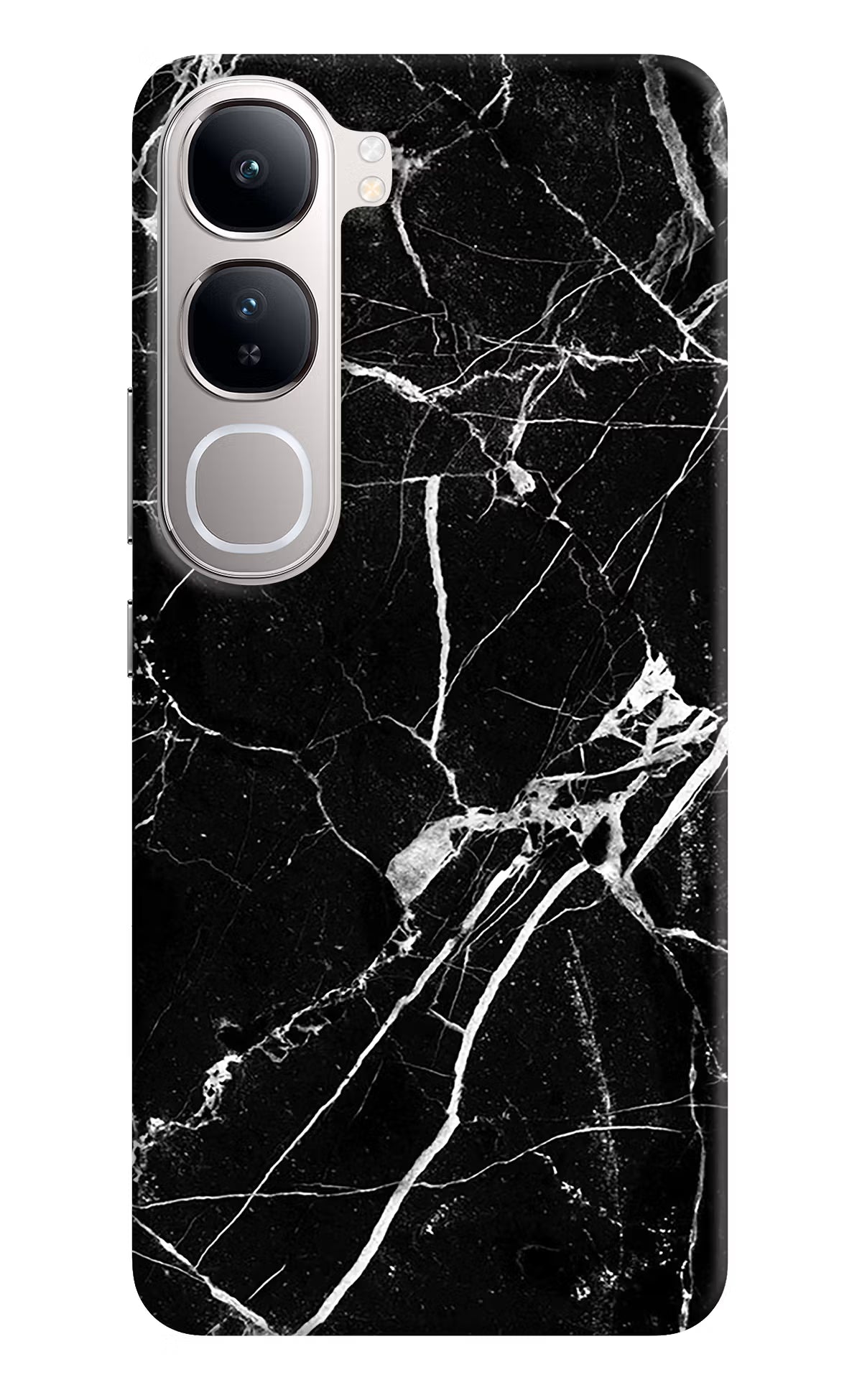 Black Marble Pattern Vivo Y300 5G Back Cover