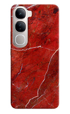 Red Marble Design Vivo Y300 5G Hard Case Back Cover by Casekaro