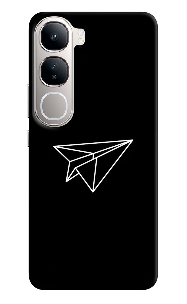 Paper Plane White Vivo Y300 5G Hard Case Back Cover by Casekaro