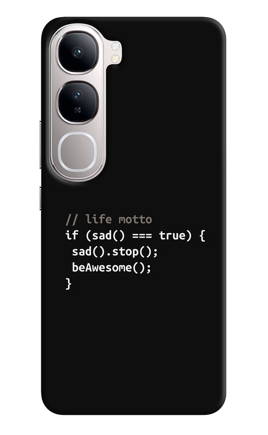 Life Motto Code Vivo Y300 5G Back Cover