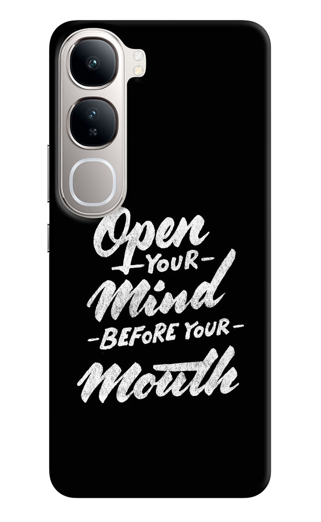 Open Your Mind Before Your Mouth Vivo Y300 5G Hard Case Back Cover by Casekaro