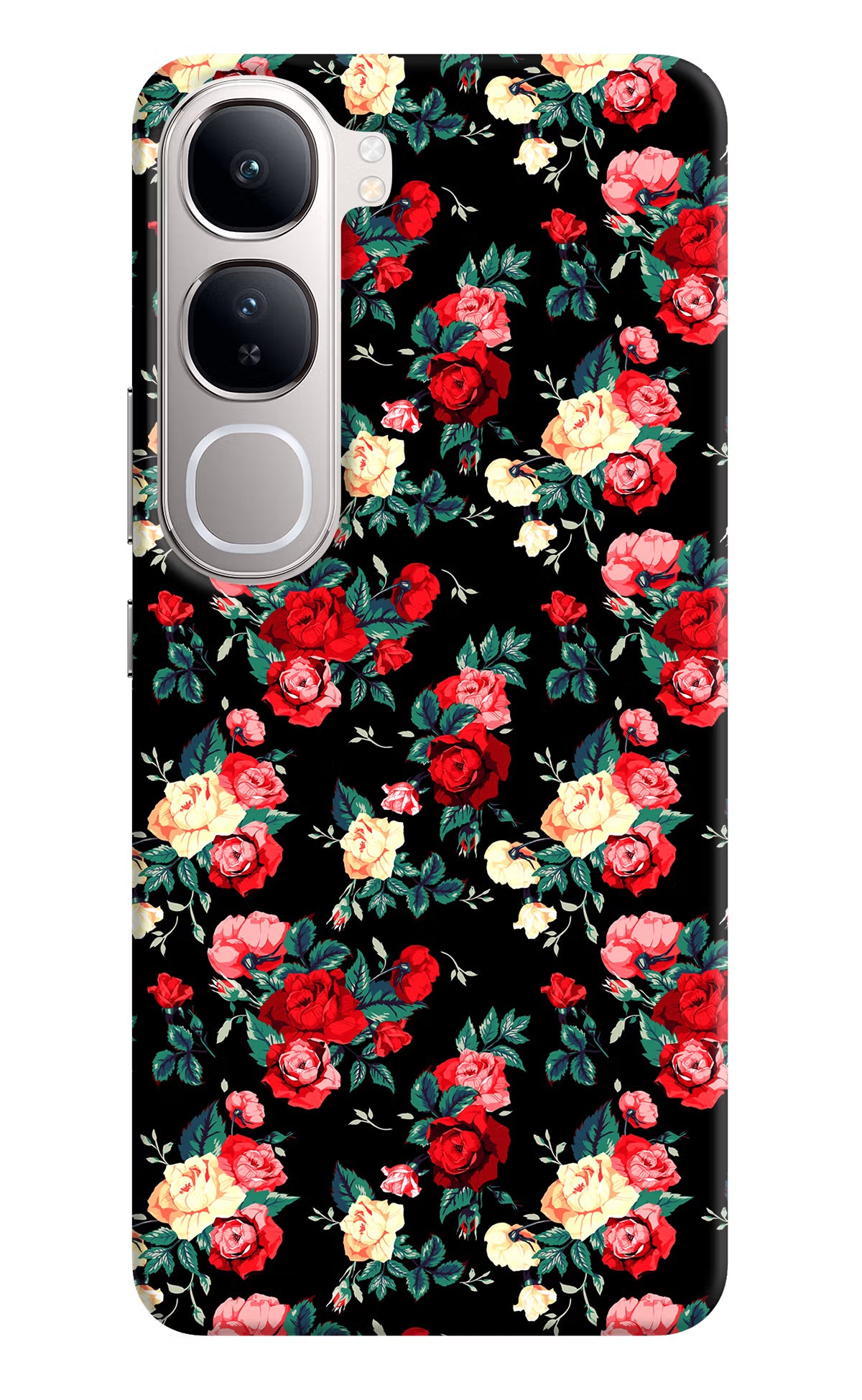 Rose Pattern Vivo Y300 5G Back Cover