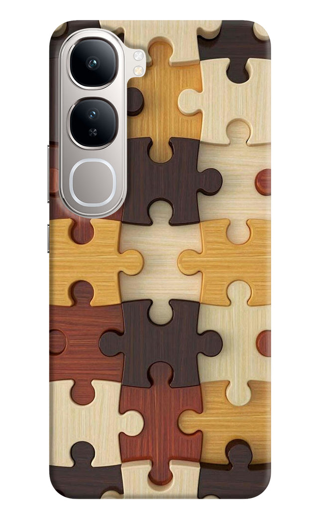 Wooden Puzzle Vivo Y300 5G Hard Case Back Cover by Casekaro