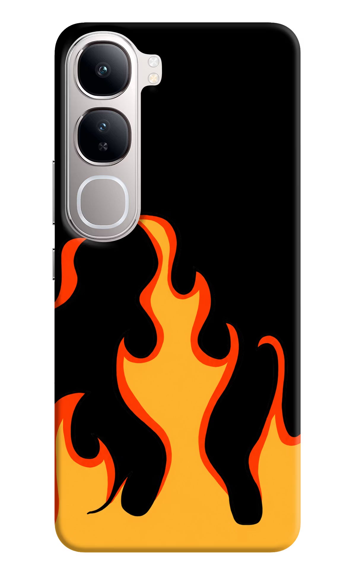 Fired Up – Black Vivo Y300 5G Hard Case Back Cover by Casekaro