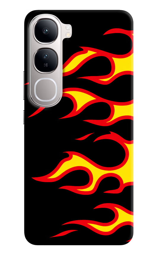 Side Sweep Flames Vivo Y300 5G Hard Case Back Cover by Casekaro