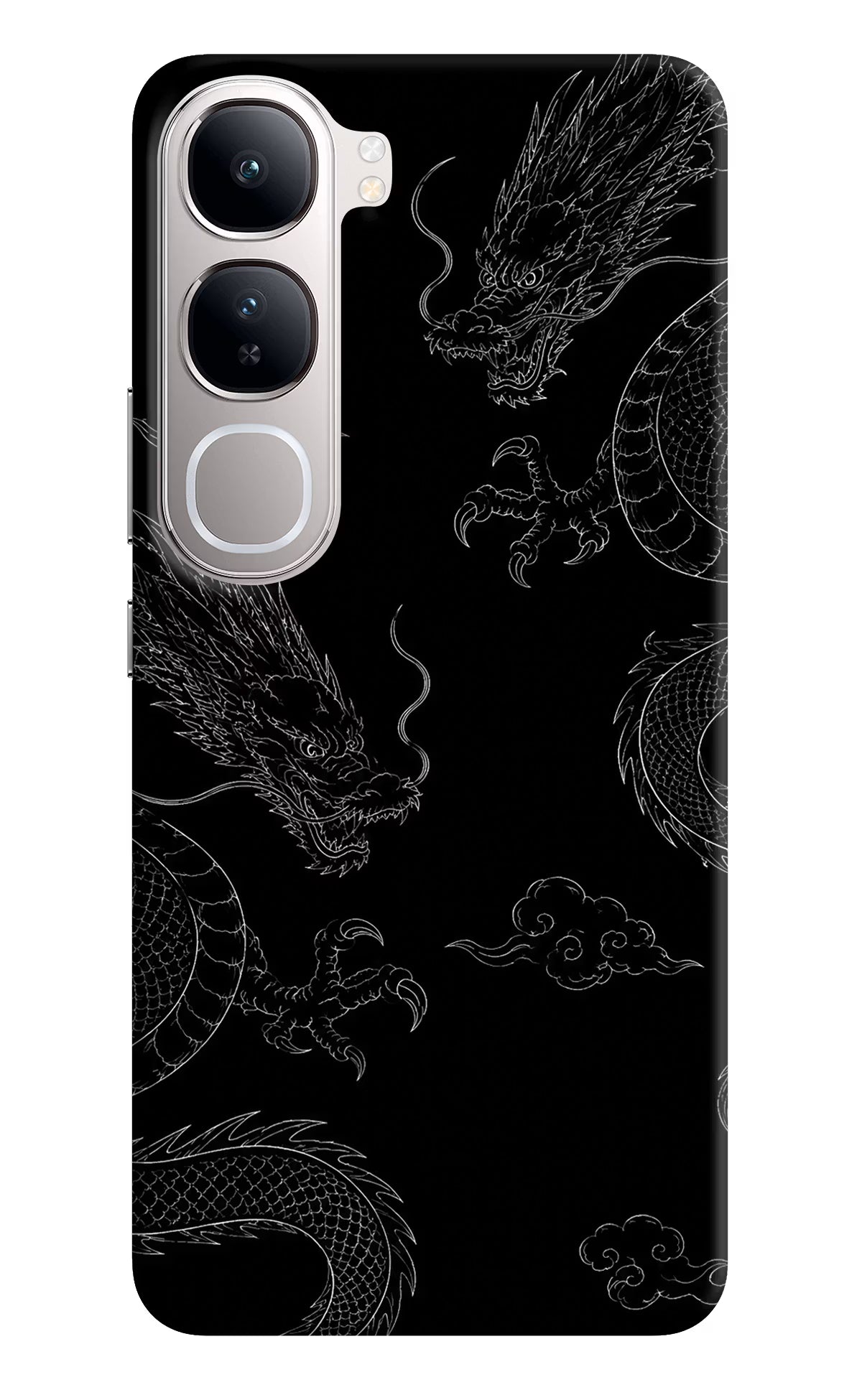 Twin Dragons Vivo Y300 5G Hard Case Back Cover by Casekaro