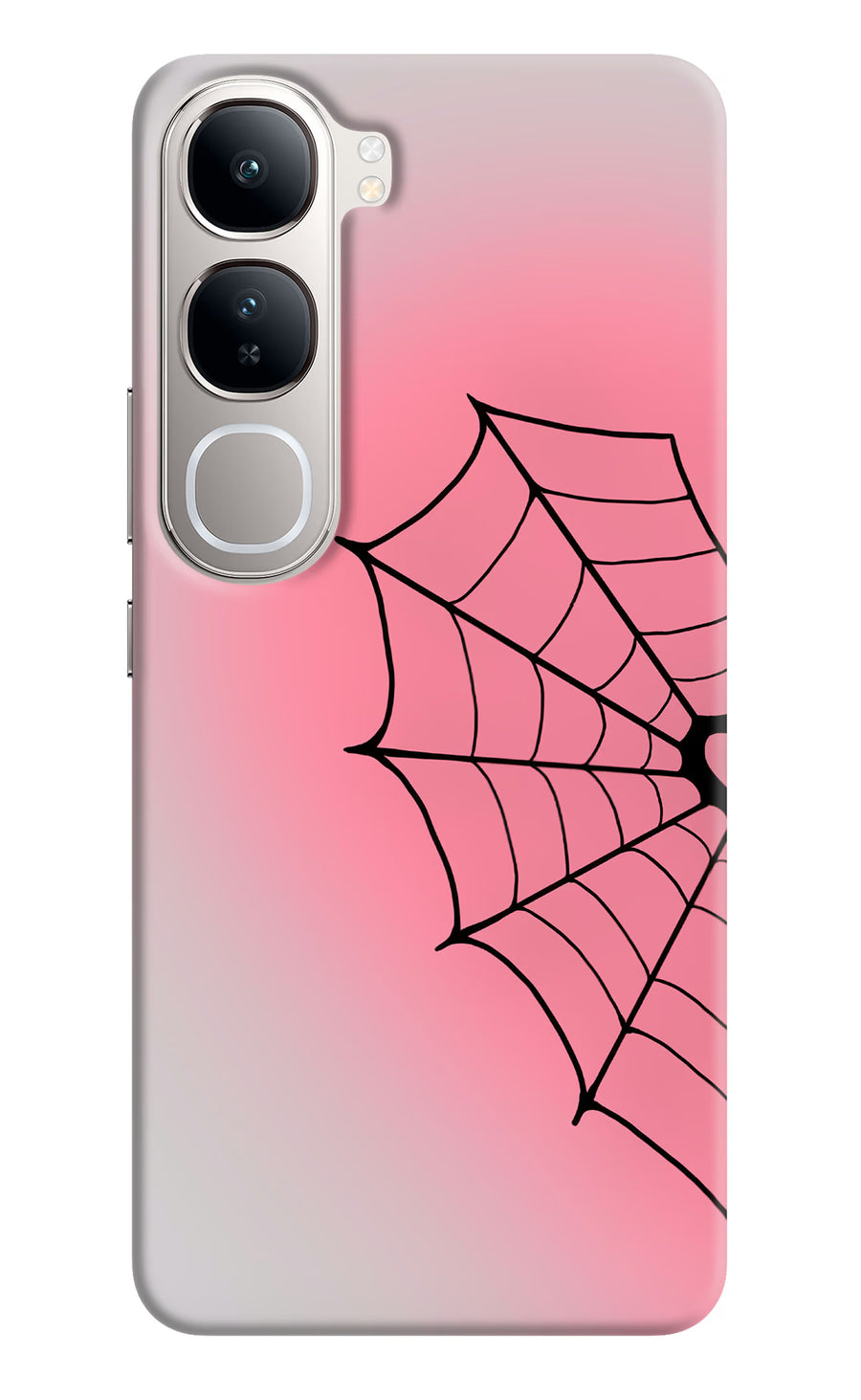 Pink Web Vivo Y300 5G Back Cover, Hard case