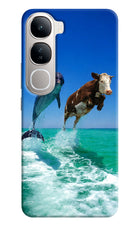 Dolphin vs Cow Vivo Y300 5G Hard Case Back Cover by Casekaro