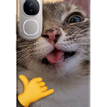 Silly Cat Call Vivo Y300 5G Hard Case Back Cover by Casekaro