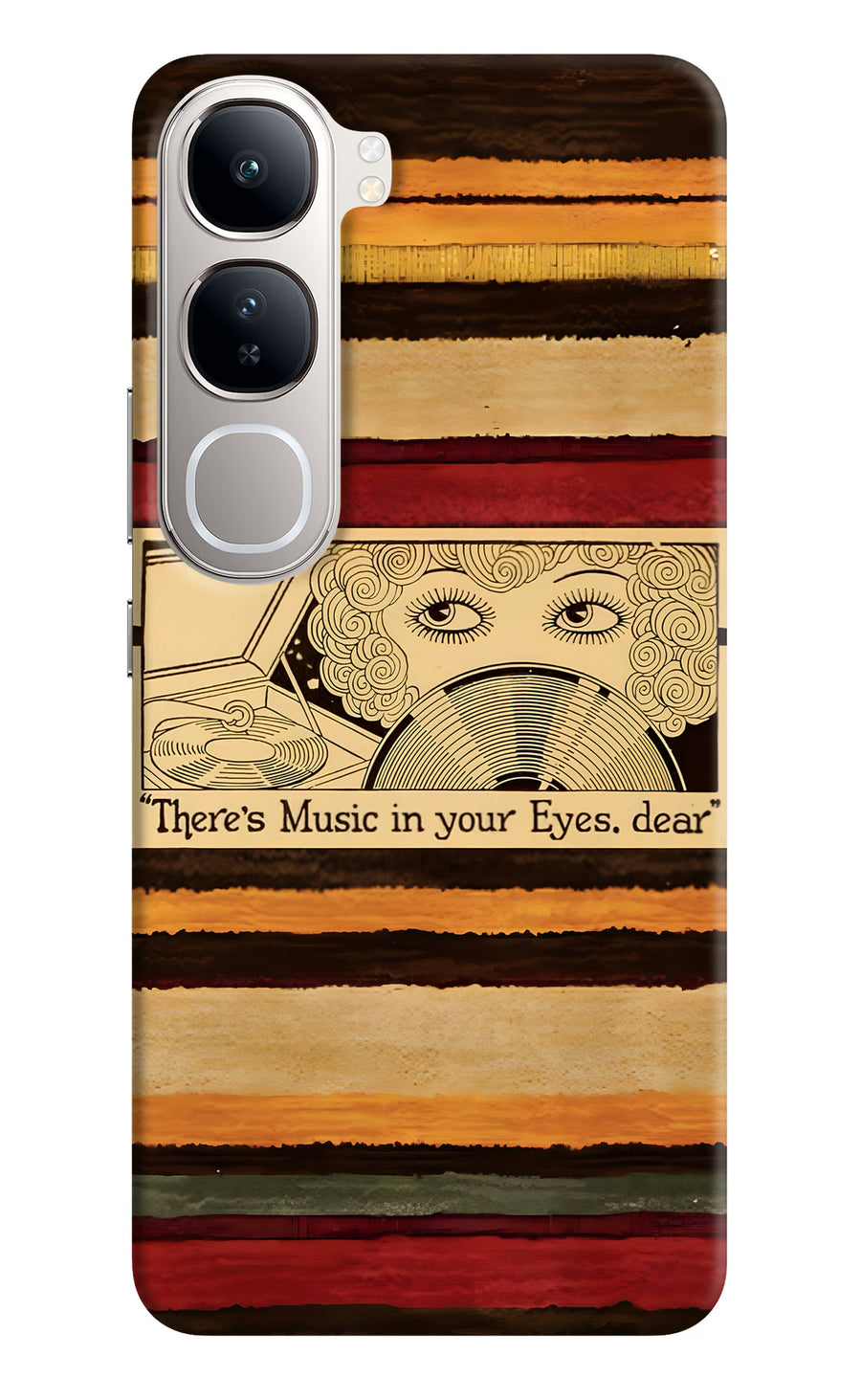 Vinyl Stripes Vivo Y300 5G Back Cover, Hard case