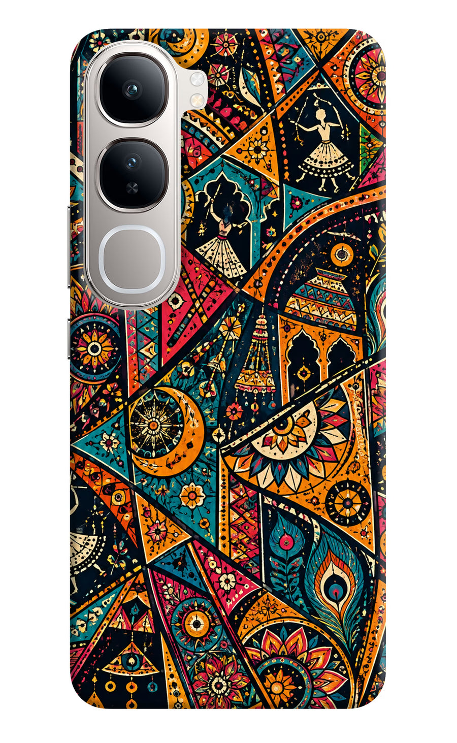 Folk Print Vivo Y300 5G Back Cover, Hard case