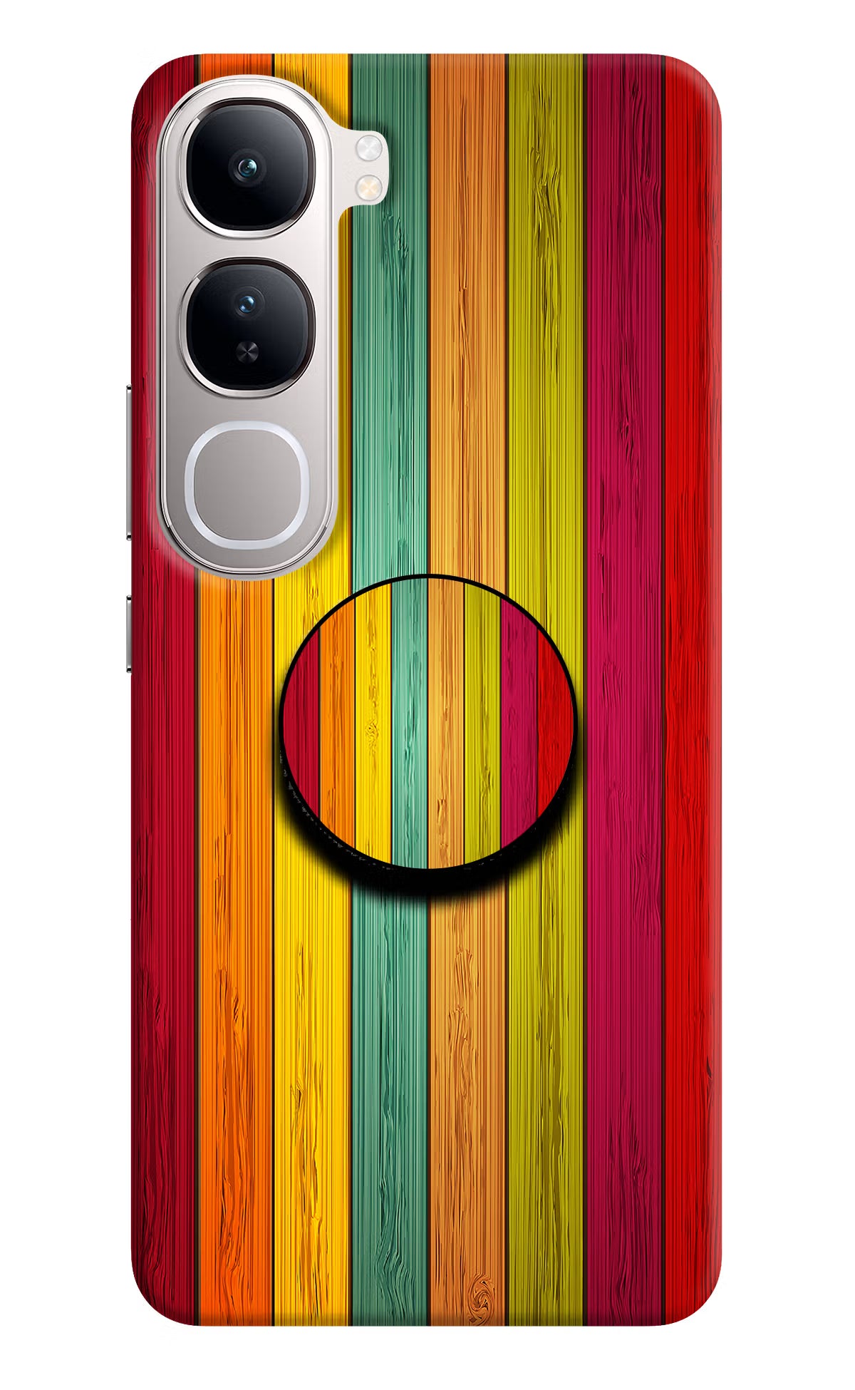Multicolor Wooden Vivo Y300 5G Pop Case