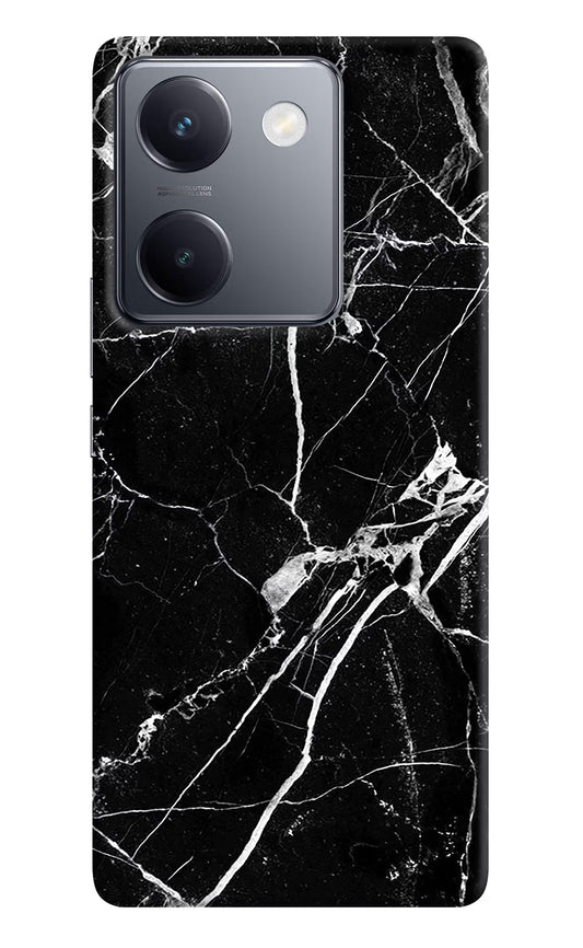 Black Marble Pattern Vivo Y300 Plus 5G Back Cover