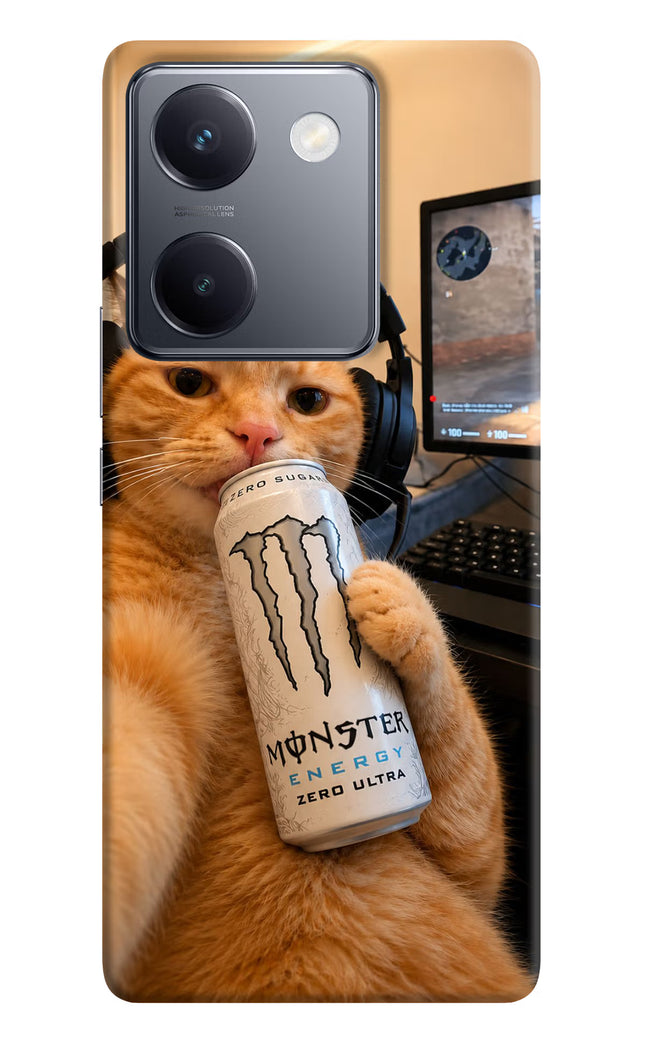 Gamer Cat Energy Vivo Y300 Plus 5G Hard Case Back Cover by Casekaro