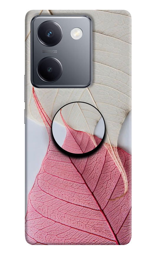 White Pink Leaf Vivo Y300 Plus 5G Pop Case