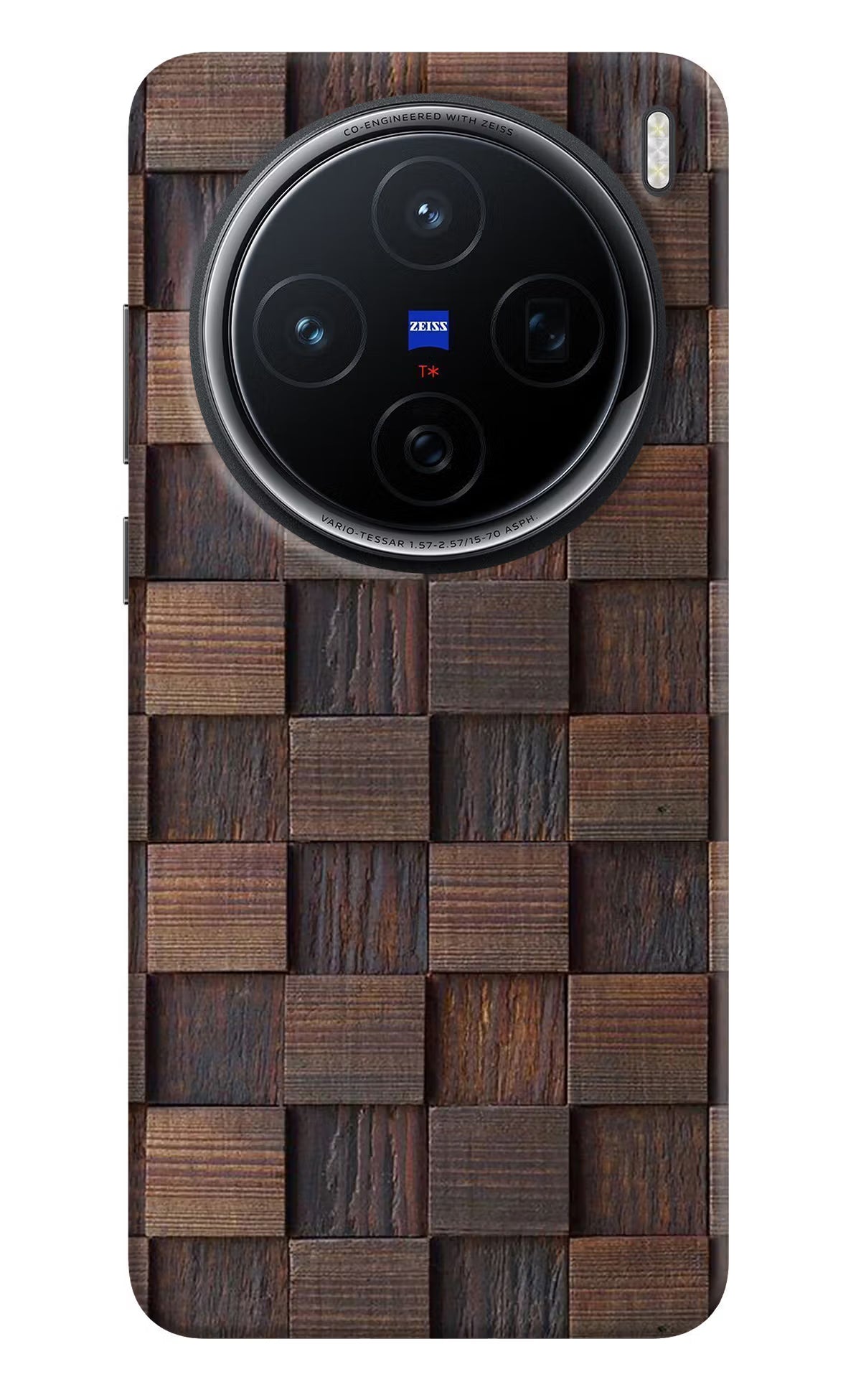 Wooden Cube Design Vivo X200 5G Hard Case Back Cover by Casekaro