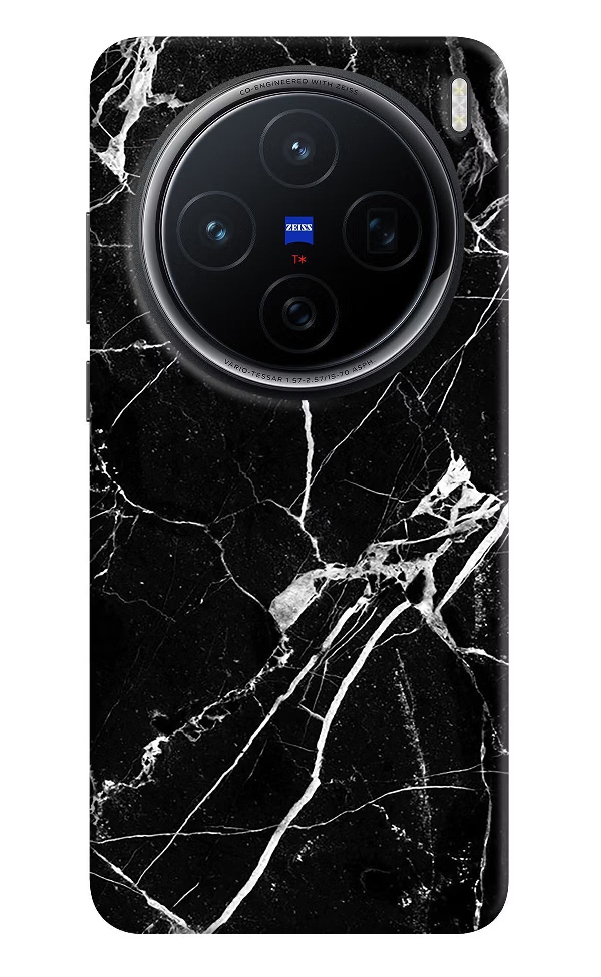 Black Marble Pattern Vivo X200 5G Hard Case Back Cover by Casekaro