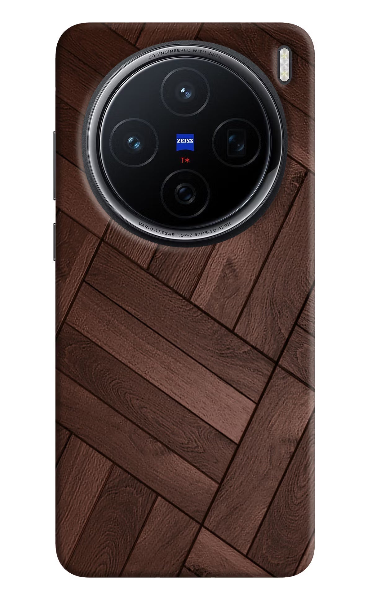 Wooden Texture Design Vivo X200 5G Hard Case Back Cover by Casekaro