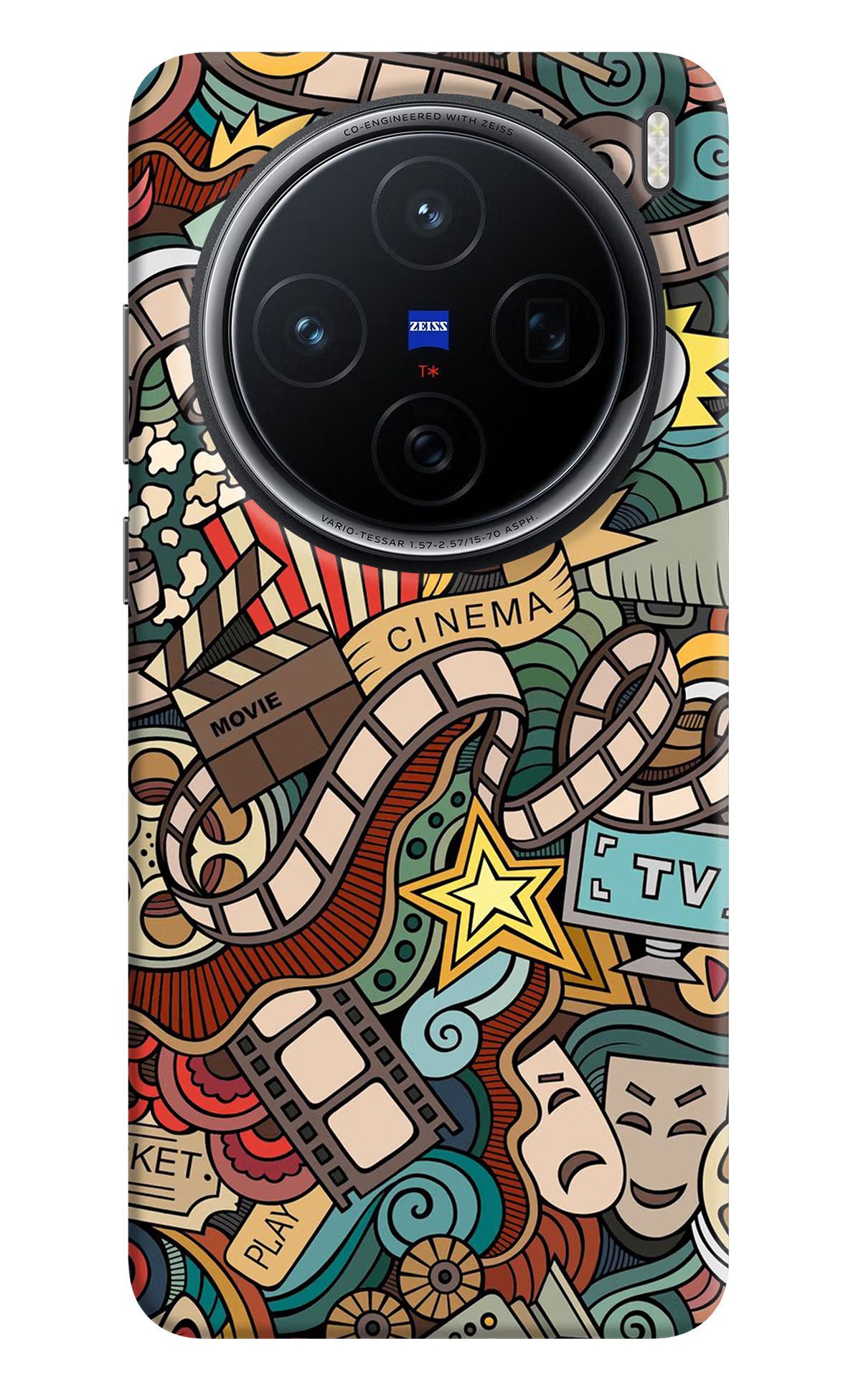 Cinema Abstract Vivo X200 5G Hard Case Back Cover by Casekaro