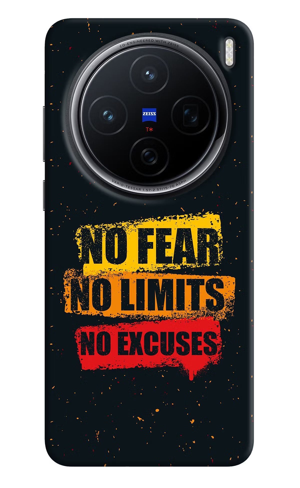 No Fear No Limits No Excuse Vivo X200 5G Hard Case Back Cover by Casekaro