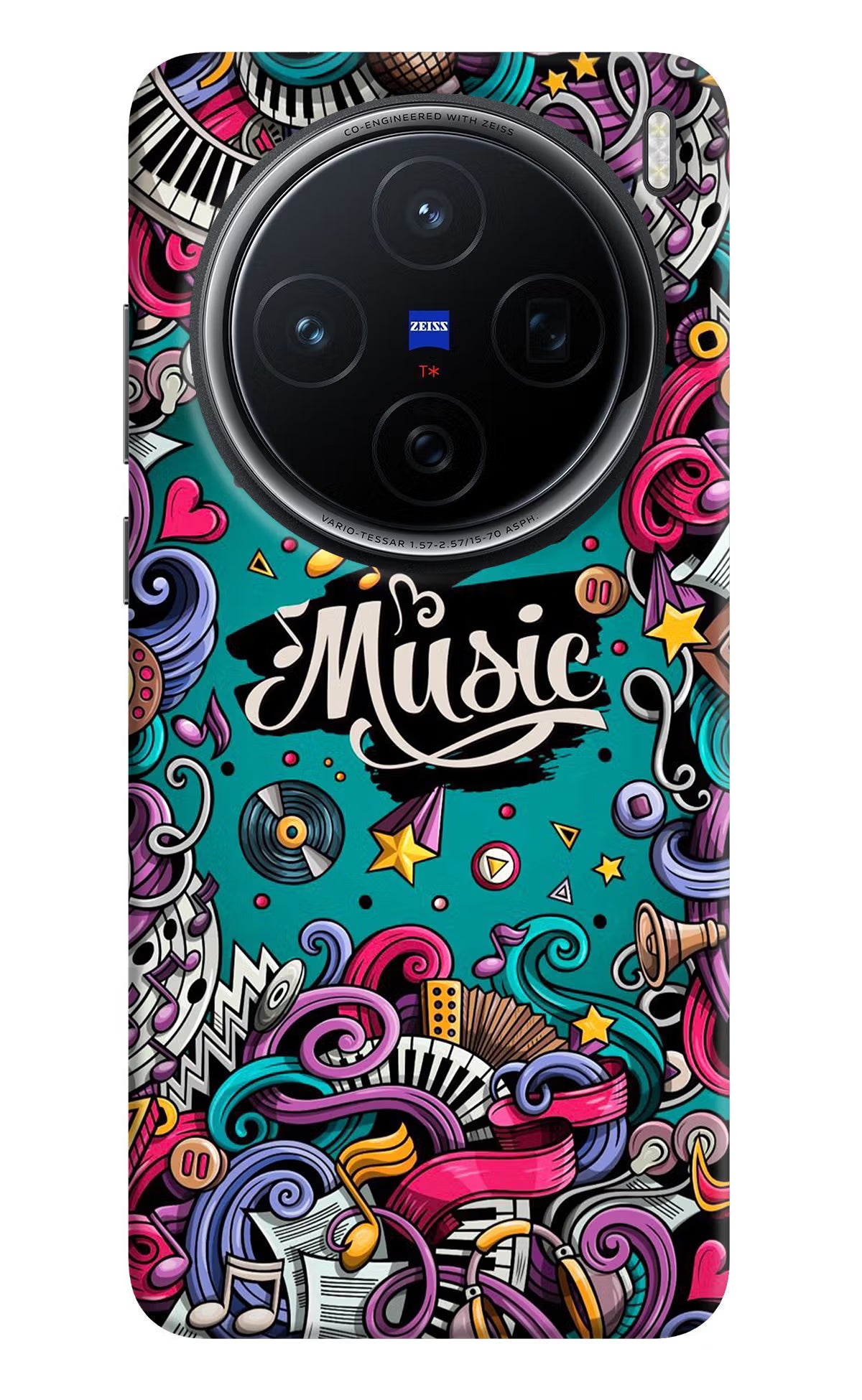 Music Graffiti Vivo X200 5G Hard Case Back Cover by Casekaro
