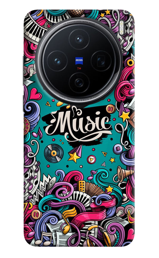 Music Graffiti Vivo X200 5G Hard Case Back Cover by Casekaro